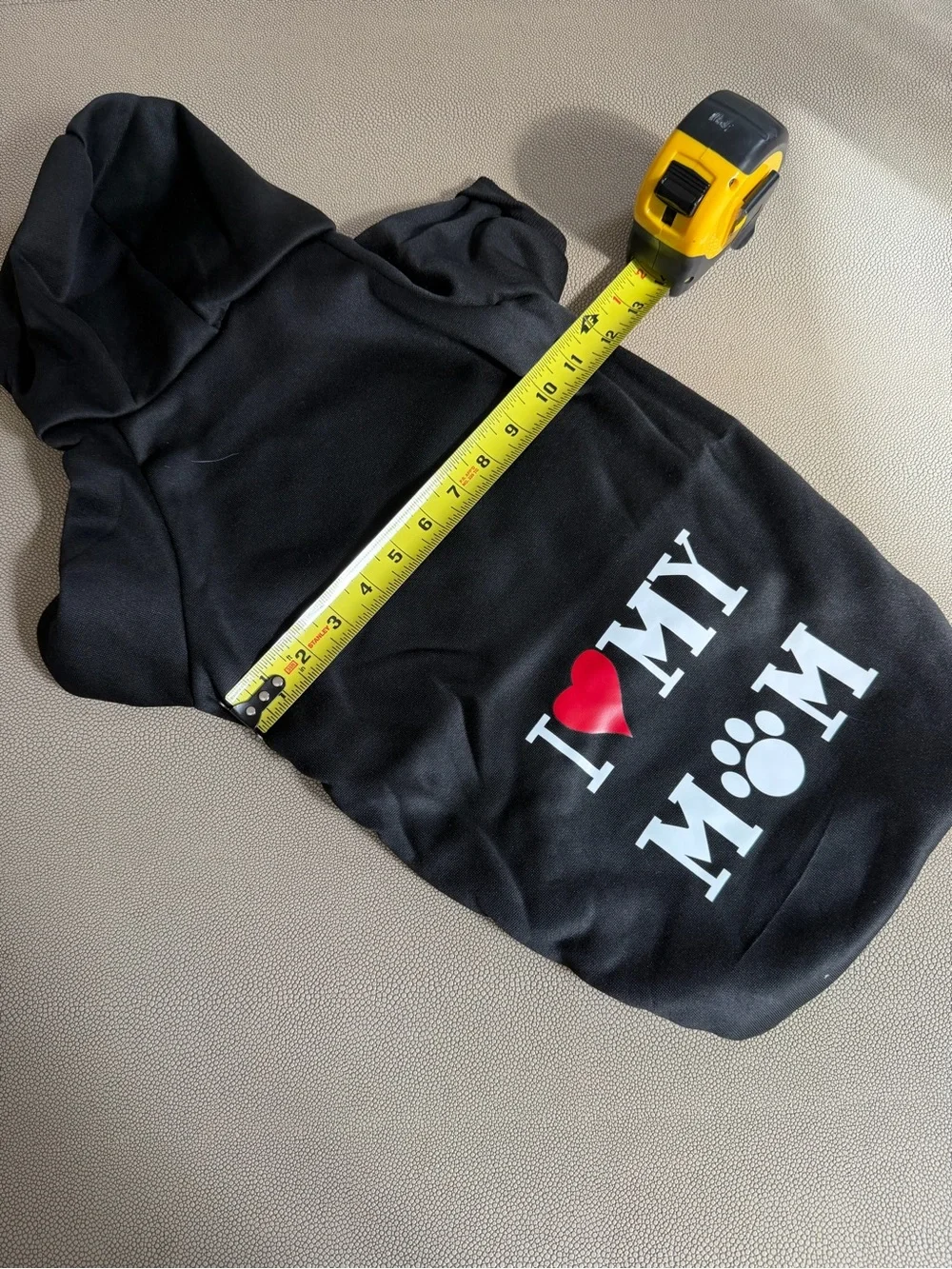 I ♥ MY MOM Black Fleece Dog Sweatshirt NWT